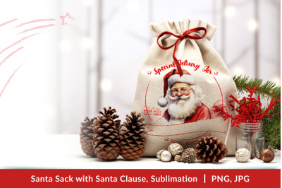 Santa Sack with Santa Clause, Sublimation