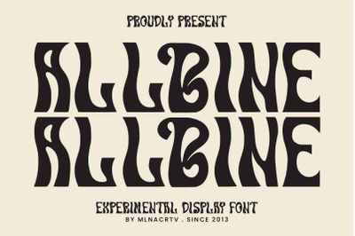 Allbine Experimental Display Font