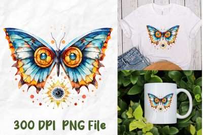 Retro Hippie Butterfly Pattern