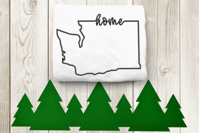 Washington Home State Outline | Embroidery