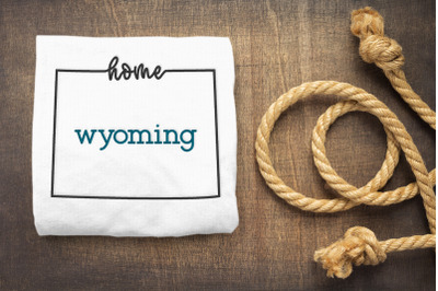 Wyoming Home State Outline | Embroidery