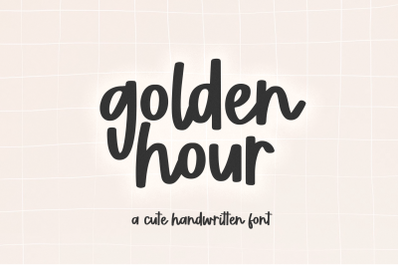 Golden Hour - Cute Script Font