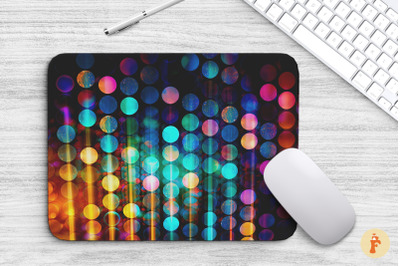 Colorful Disco Light Dots Mouse Pad