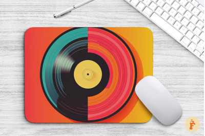 Vinyl Record Pop Art Mouse Pad