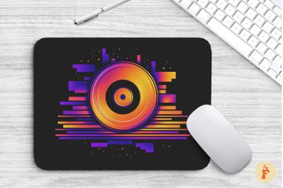 Simple Disco Record Art Mouse Pad