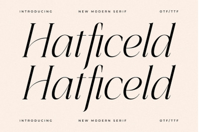 Hatficeld Typeface