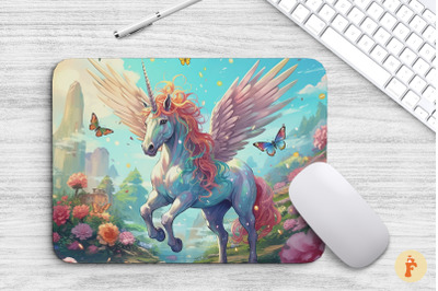 Fairy Winged Unicorn Mouse Pad