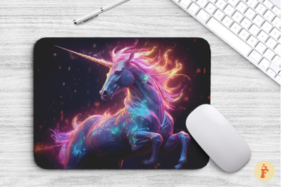 Magic Glowing Unicorn Mouse Pad