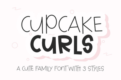 Cupcake Curls - A cute hanadwritten font