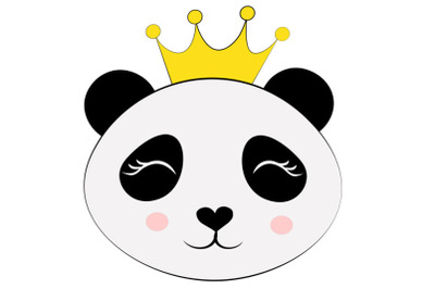 Panda SVG, Panda Clipart, Cute baby panda SVG, panda girl svg, baby pa
