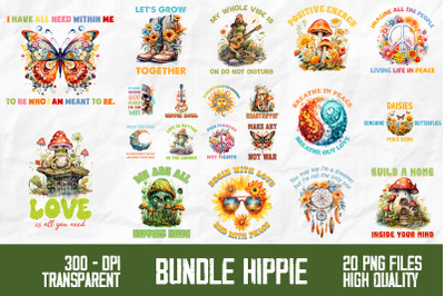 Retro Hippie Flowers Bundle