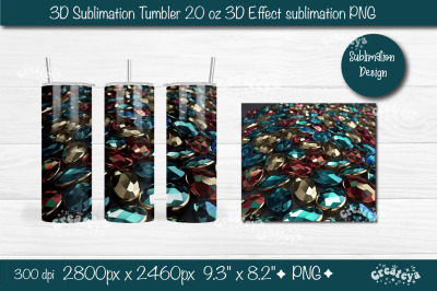 3D tumbler wrap 3D sublimation tumbler wrap&2C; 20 Oz 3D effect sublimati