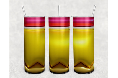 3D Inflated Pencil Tumbler Wrap, 20oz Skinny Tumbler Sublimation PNG