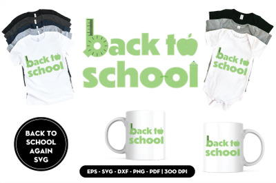 Back to school again SVG