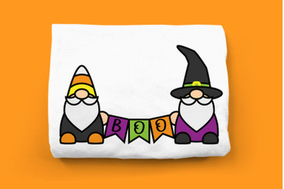 Halloween Gnomes with BOO Sign | SVG | PNG | DXF | EPS