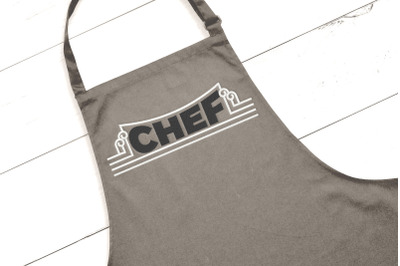 Chef with Art Deco Border | Embroidery