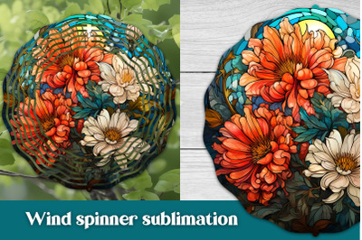 Stained glass wind spinner | Flower wind spinner design