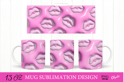3D Inflated Mug Sublimation. Barbie Style Design 15 OZ