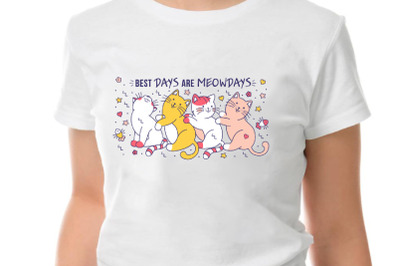 Funny T-shirt bundle with cats and kittens