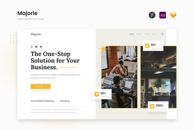 Majorie - Simple Bright Modern Digital Agency Hero Image