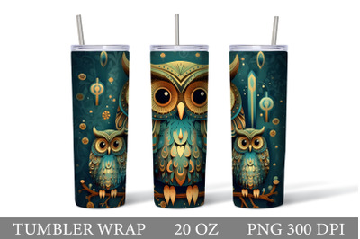 Owls Tumbler Sublimation. Owls Metal Tumbler Wrap Design