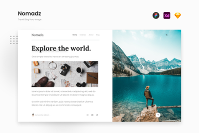 Nomadz - Simple Clean Travel Blog Hero Image