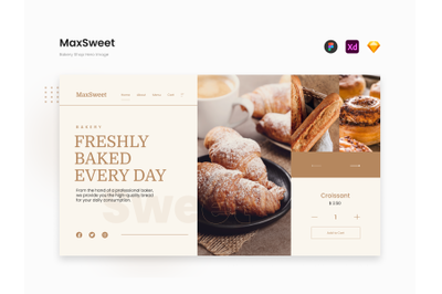 MaxSweet - Warm Sweet Bakery Shop Hero Image