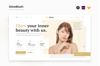 GlowBlush - Soft Elegant Beauty Treatment Hero Image