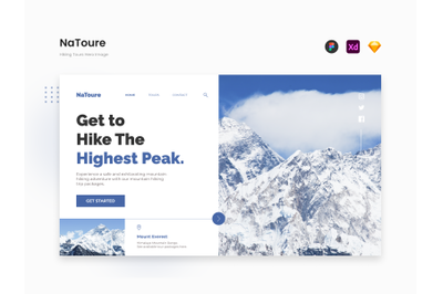 NaToure - Chilling Ice Hiking Tours Hero Template