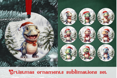 Christmas Ornament sublimation PNG Bundle Christmas gift tag