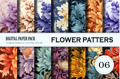 Floral Patterns 06. Digital Paper Set.