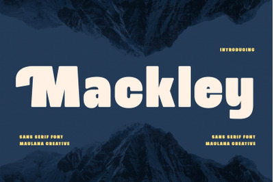 Mackley Sans Serif Display Font