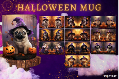 Halloween Dogs Mug Wrap Bundle | 11 Oz | Sublimation