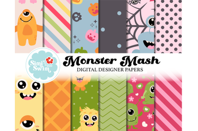 Cute Colorful Monster Patterns  Halloween Monster  Monster Seamless Pa