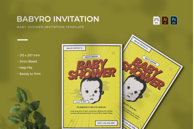 Babyro - Baby Shower Invitation