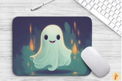 Cute Spooky Ghost Mouse Pad