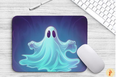 Spooky Ghost in Cemitary Mouse Pad