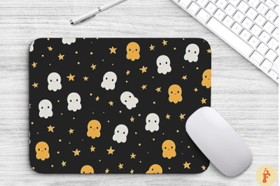 Simple Cute Ghost Pattern Mouse Pad