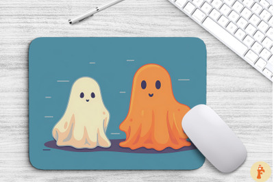 Halloween Kawaii Ghosts Mouse Pad