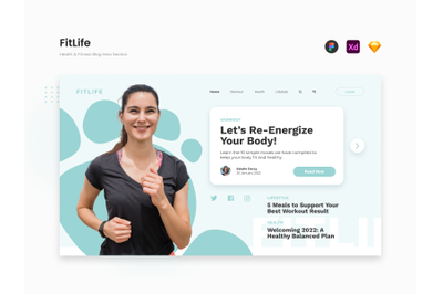 FitLife - Cool &amp; Refreshing Health and Fitness Blog Hero Section