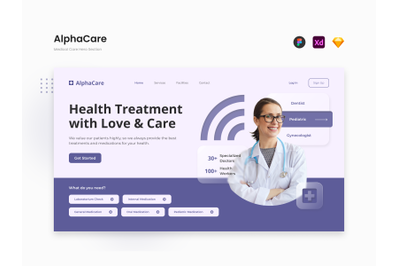 AlphaCare-Medical Care Hero Section