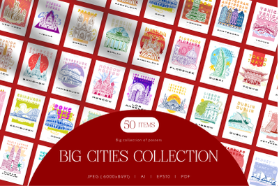 Big Cities - Collection A4 Posters