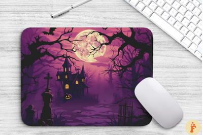 Halloween The Cursed Chateau Mouse Pad