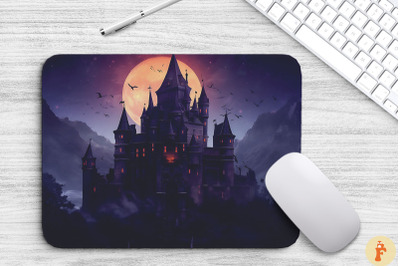 Halloween Horror Castle Mouse Pad