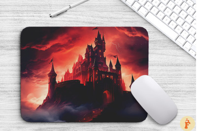 Halloween Vampires Castle Mouse Pad