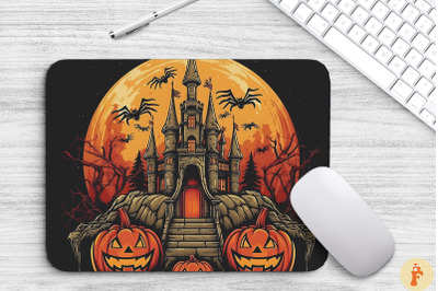 Halloween Macabre Mansion Mouse Pad