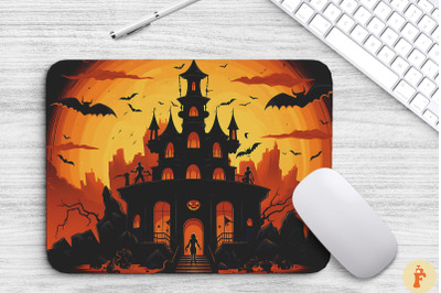 Halloween Nightmare House Mouse Pad