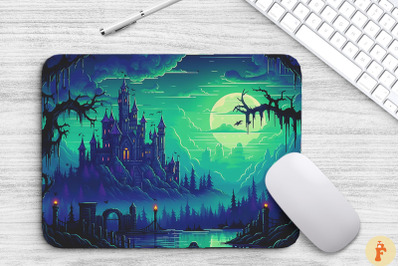 Halloween Spooky Castle Mouse Pad