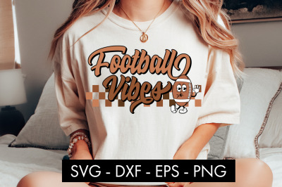 Retro Football Vibes SVG Cut File PNG Sublimation