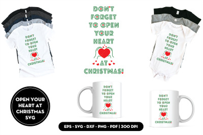 Open your heart at Christmas SVG